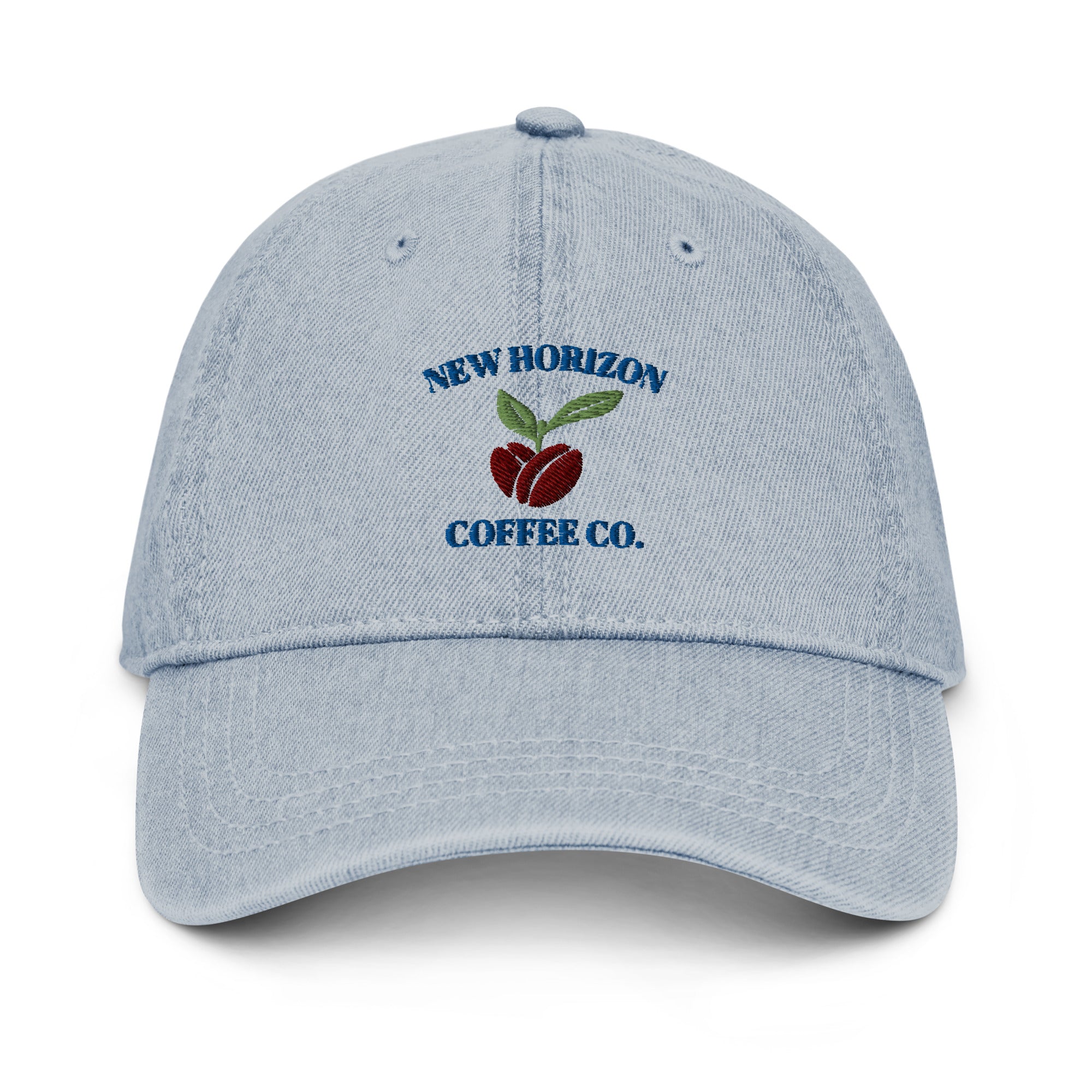 New Horizon Coffee Embroidered Denim Hat